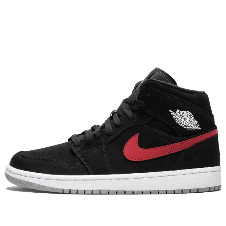 Air Jordan 1 Mid 'Multicolor Swoosh Black' 554724-065 Vintage Sportswear
