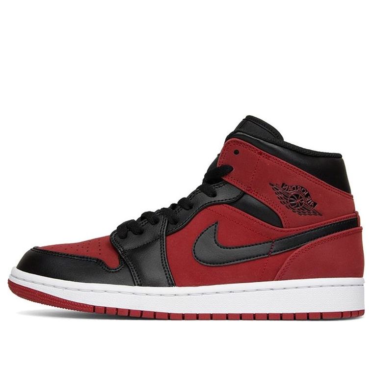 Air Jordan 1 Mid 'Reverse Banned Gym Red Black' 554724-610 Classic Sneakers