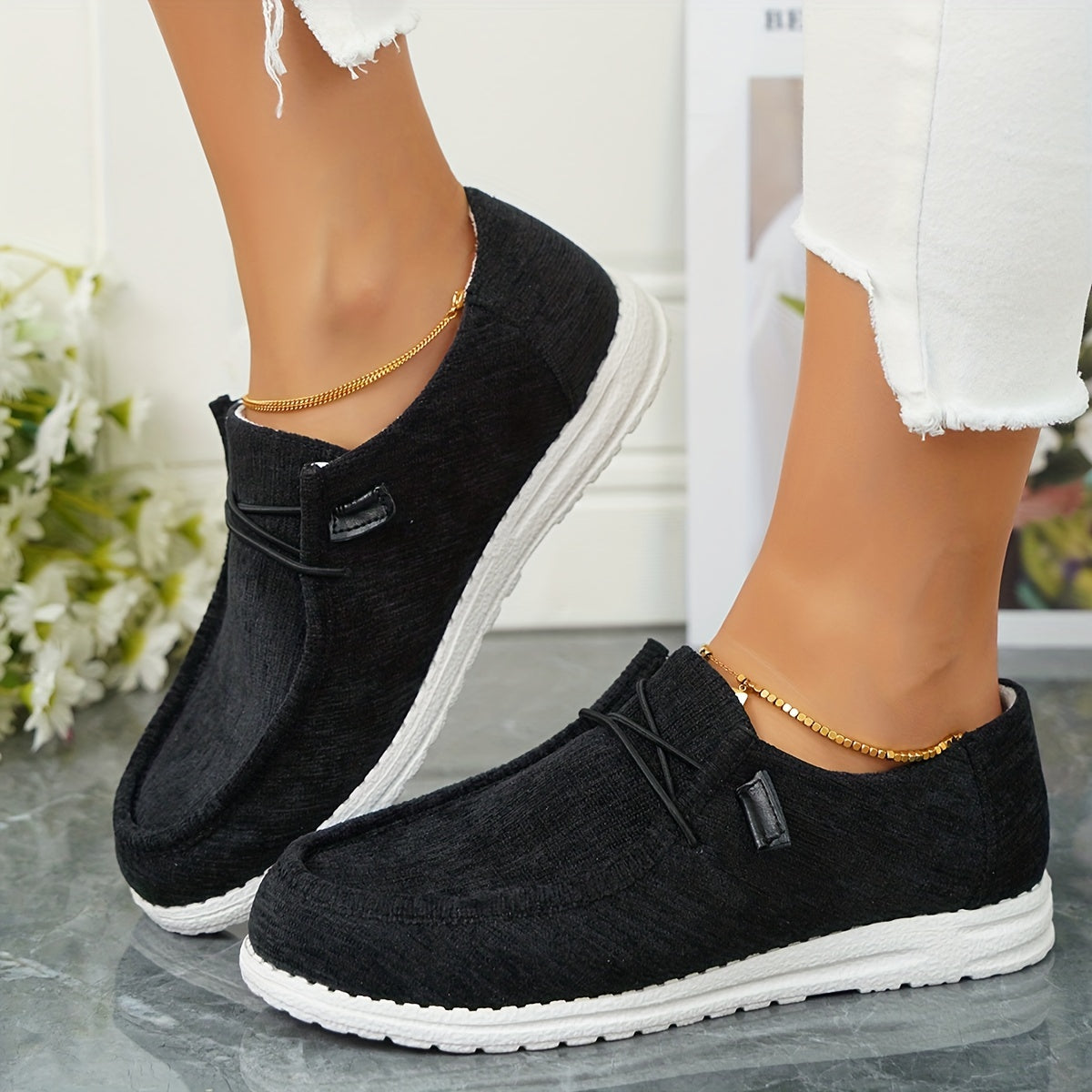 Simple Canvas Shoes, Casual Lace Up Low Top Sneakers